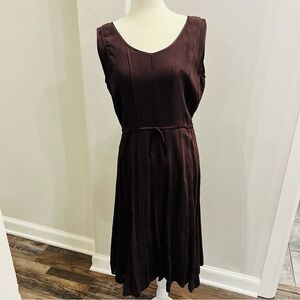 Ellen Tracy Brown Sleeveless  Sheath Dress Women’s Size 6 Midi